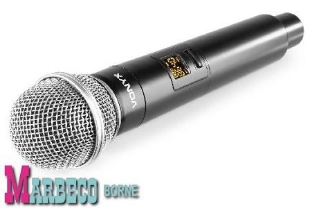 Draadloze Dual UHF microfoon, Plug and Play, WM552, Accu, Muziek en Instrumenten, Vonyx, Overige typen, Nieuw, Info@marbeco.nl