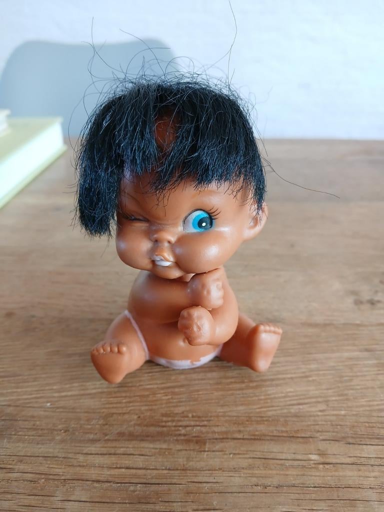 Emotie popje jaren 70, Verzamelen, Poppen, Ophalen of Verzenden, Gebruikt, Pop