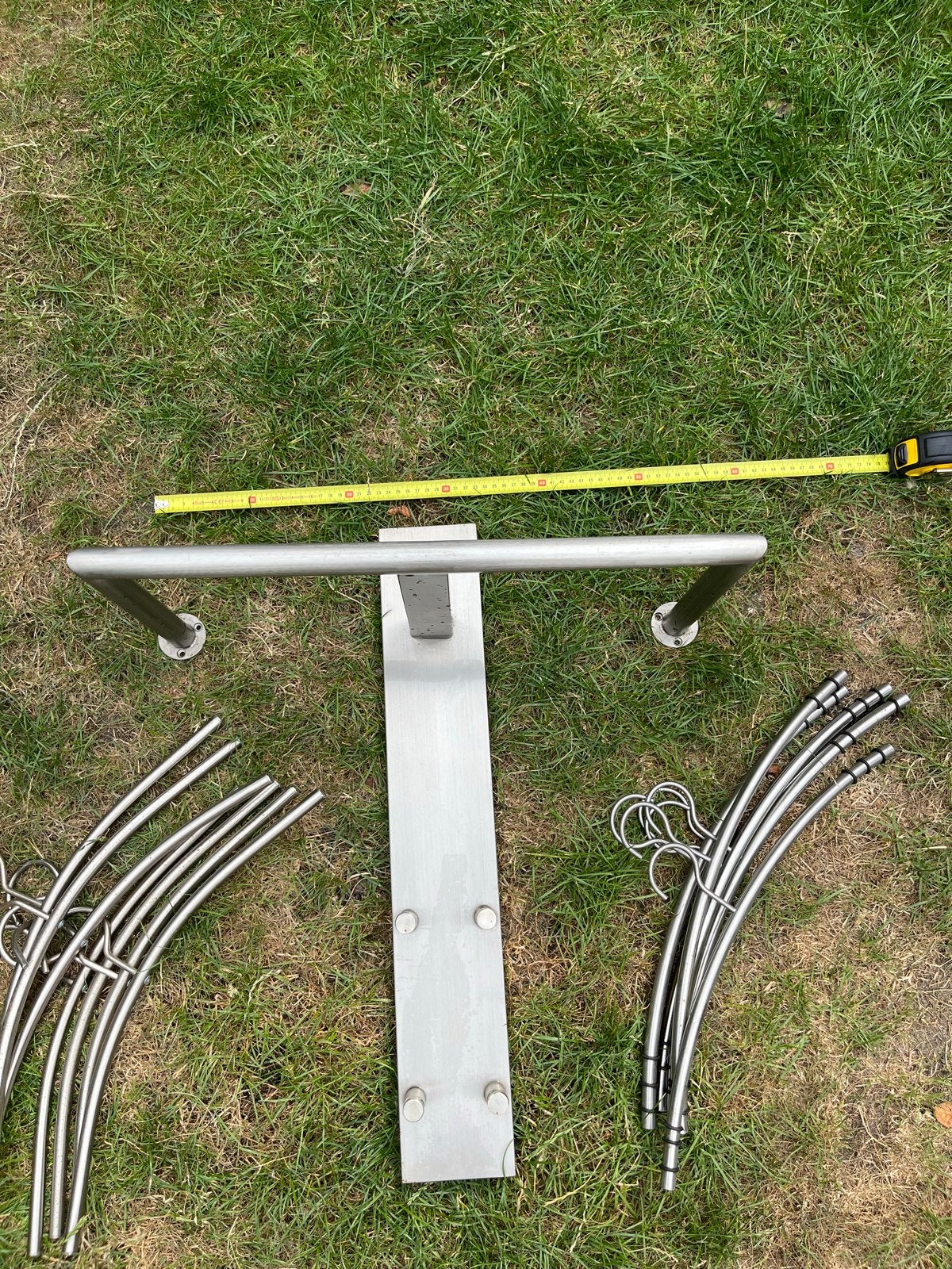 RVS Wandkapstok met 14 Hangers, Gebruikt, Minder dan 100 cm, Metaal, Ophalen