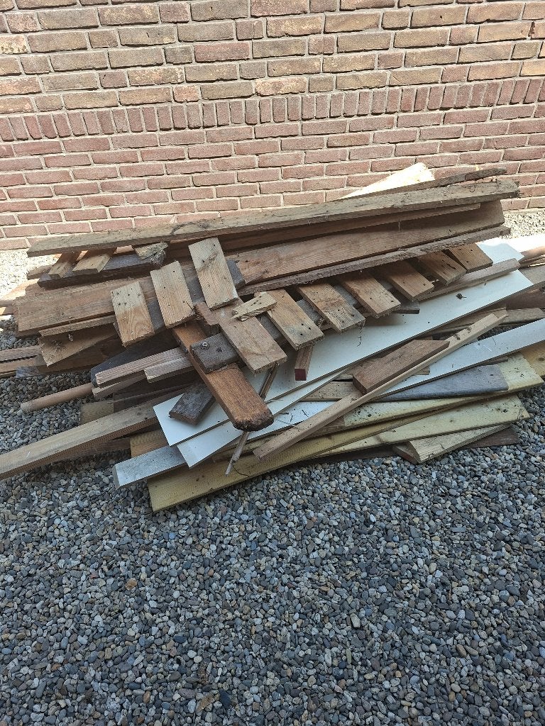 Hout gratis, Doe-het-zelf en Verbouw, Hout en Planken, Ophalen, Gebruikt, Overige typen, 50 mm of meer