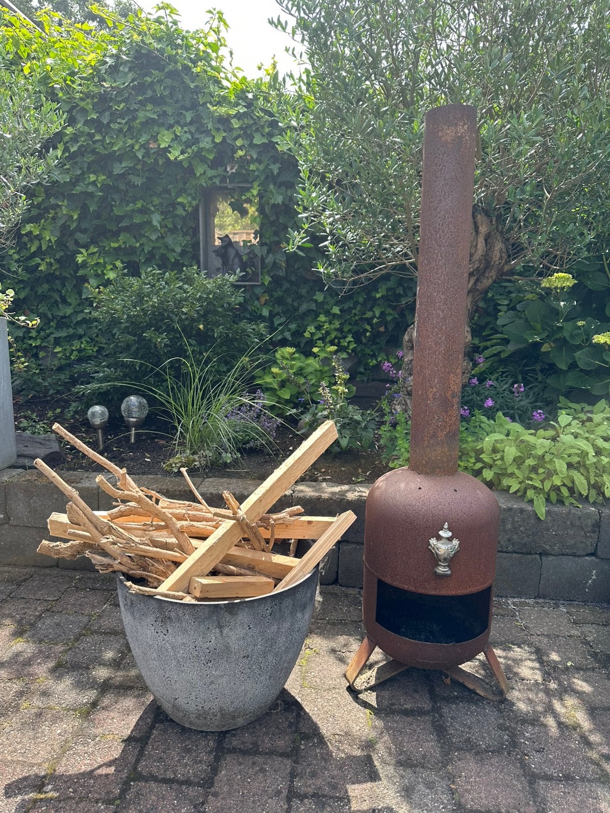 Compacte buitenhaard, Tuin en Terras, Tuinhaarden, Ophalen, Gebruikt