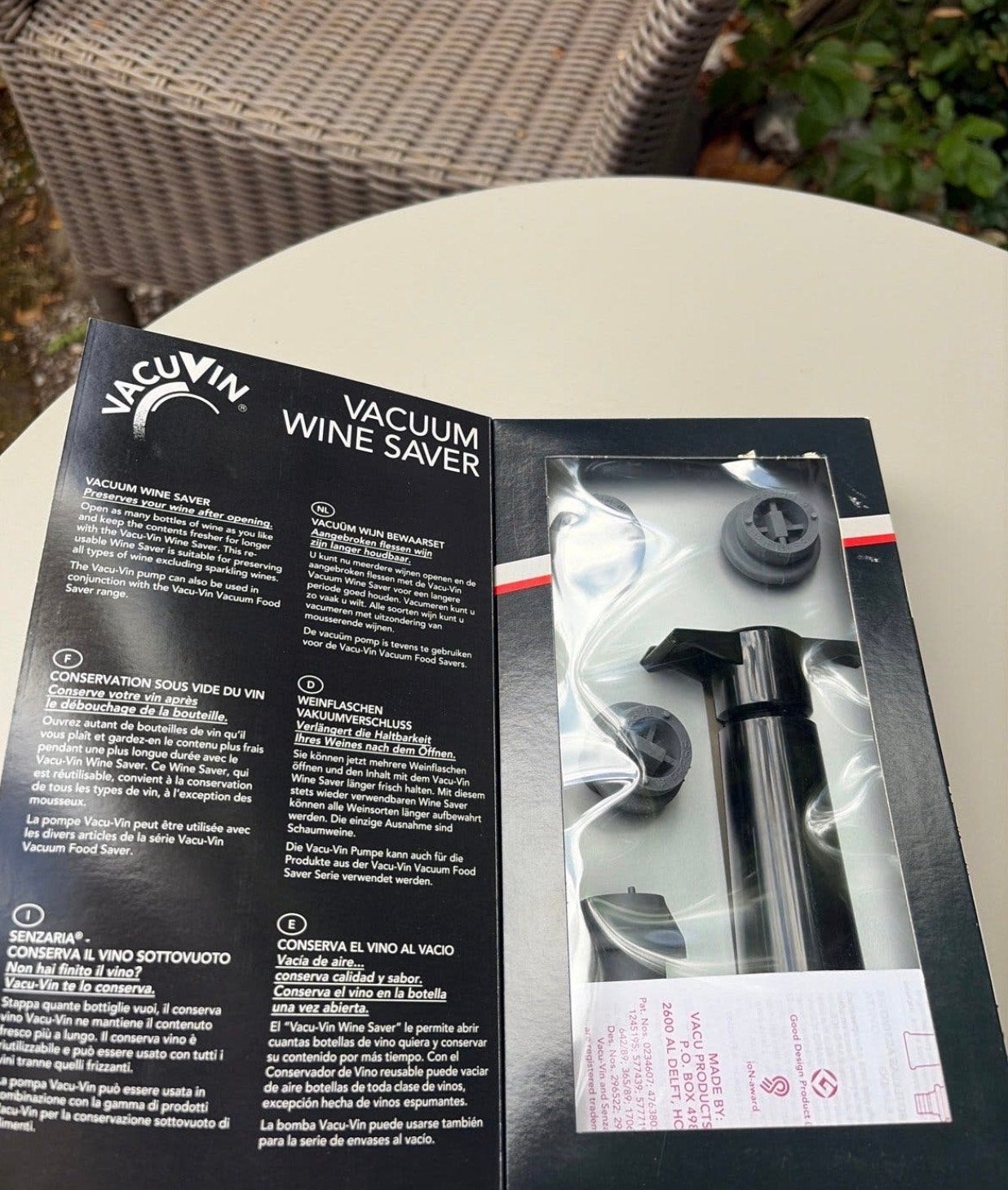 Vacu Vin Vacuum Wine Saver - Nieuw in verpakking, Overige typen, Kunststof, Nieuw, Ophalen of Verzenden