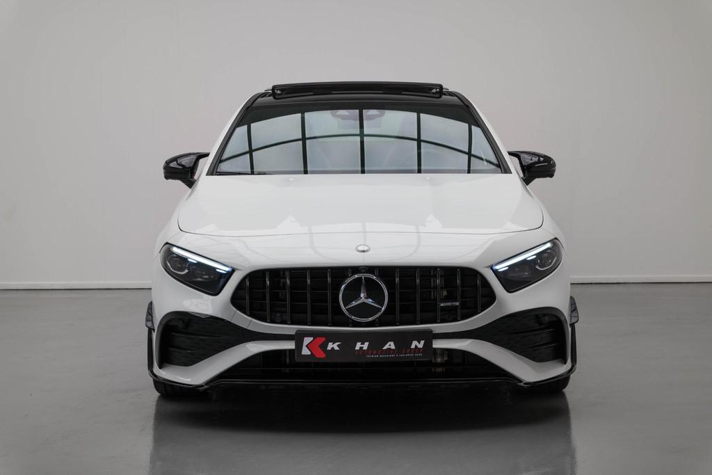 Mercedes-Benz A-klasse AMG 35 4MATIC |Bomvoll!|Pano|Kuipstoe, Automaat, 4 cilinders, Leder en Stof, Wit