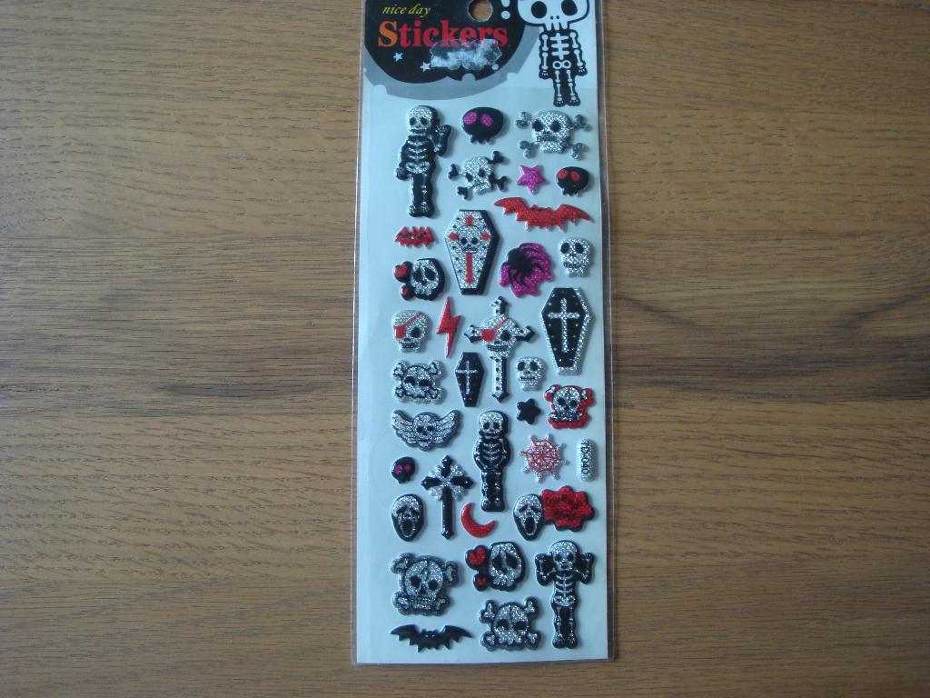 Velletje Halloween stickers met relief nieuw, Ophalen of Verzenden, Nieuw, Versiering, Halloween of Griezel