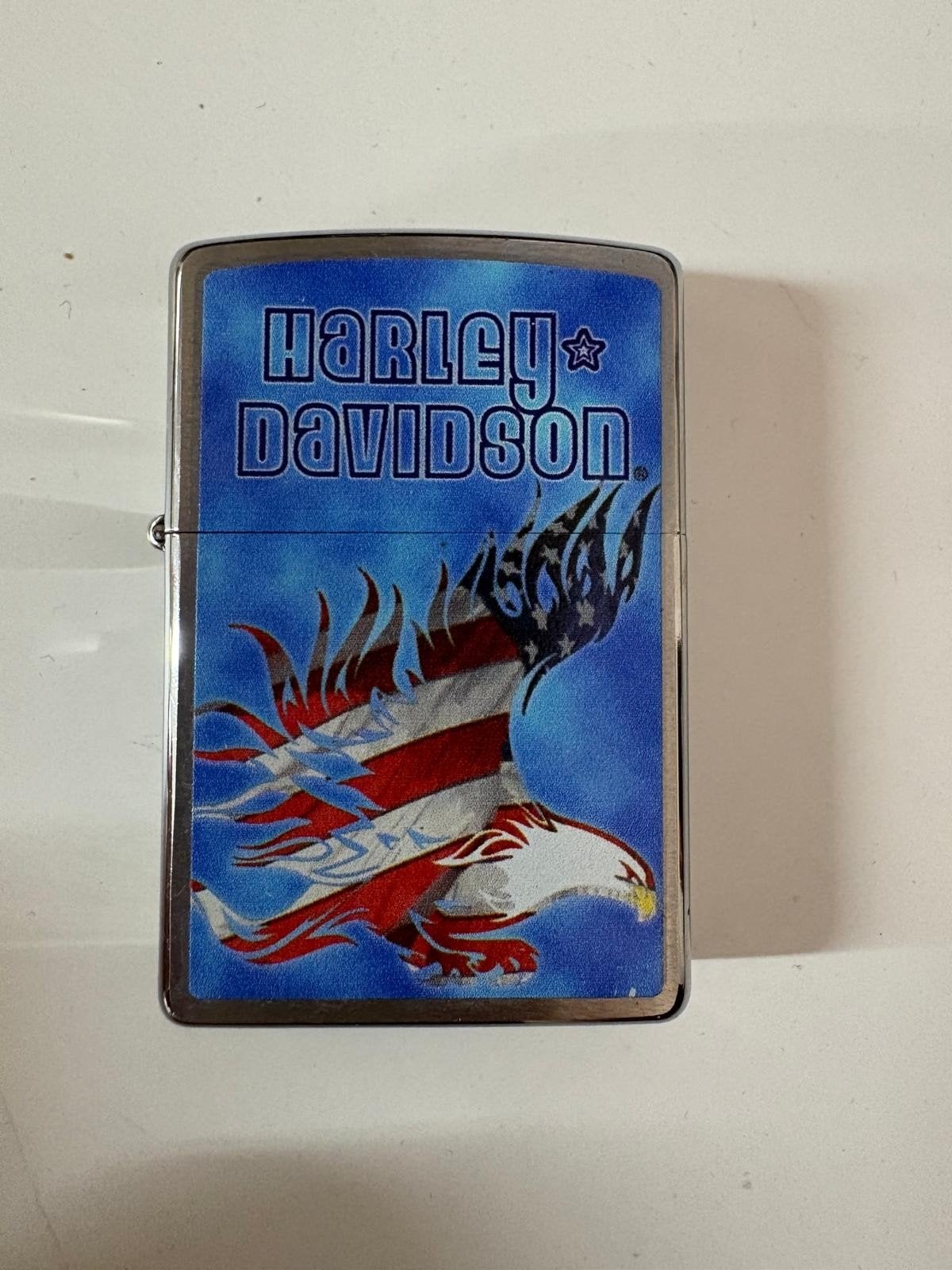 Zippo Harley Davidson Aansteker - Adelaar Design, Ophalen of Verzenden, Gebruikt, Aansteker