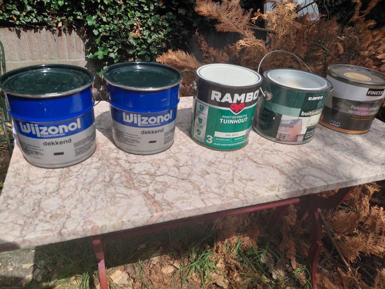 Diverse verf, beits en lak wijzonol-  ongebruikt, 2.5 liters, Ophalen of Verzenden, Nieuw, Wit