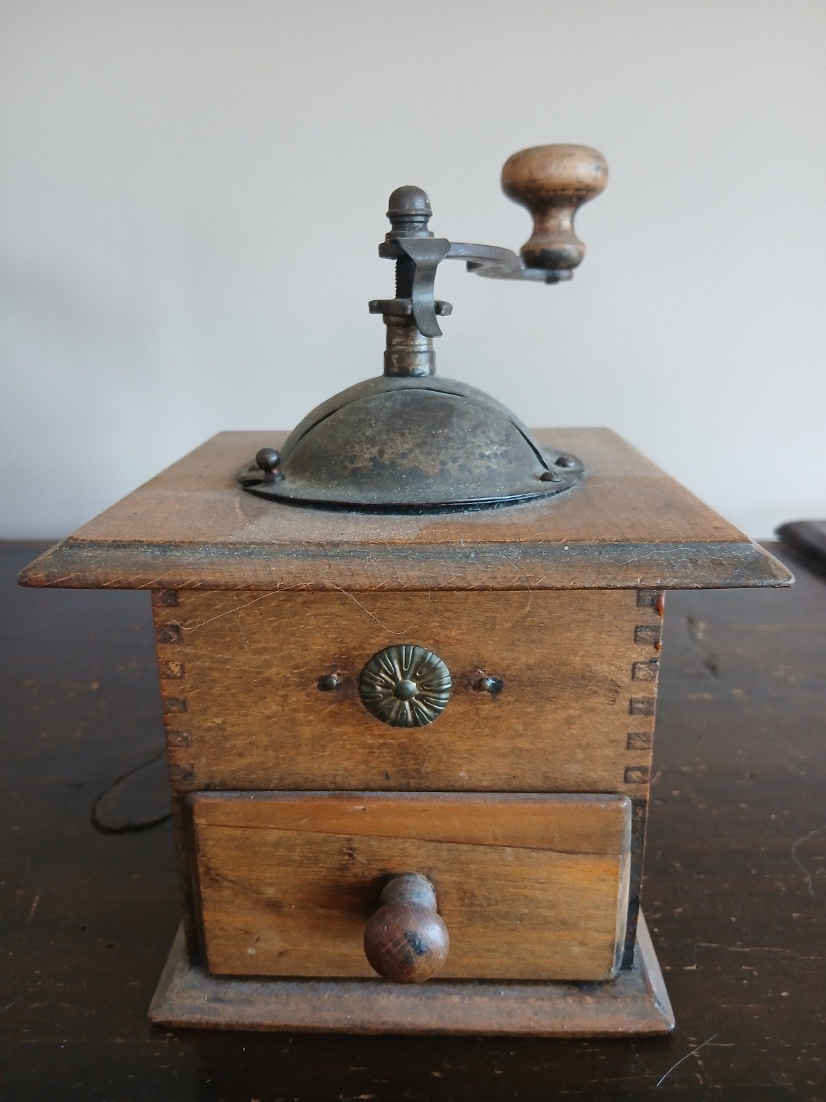 Ouderwetse Koffiemolen - Vintage Houten Handmolen, Ophalen of Verzenden