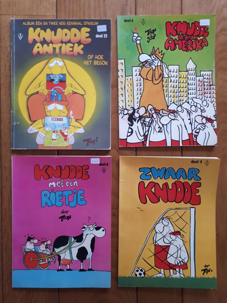 4x strips FC Knudde, Boeken, Stripboeken, Meerdere stripboeken, Ophalen of Verzenden, Zo goed als nieuw, Toon van Driel