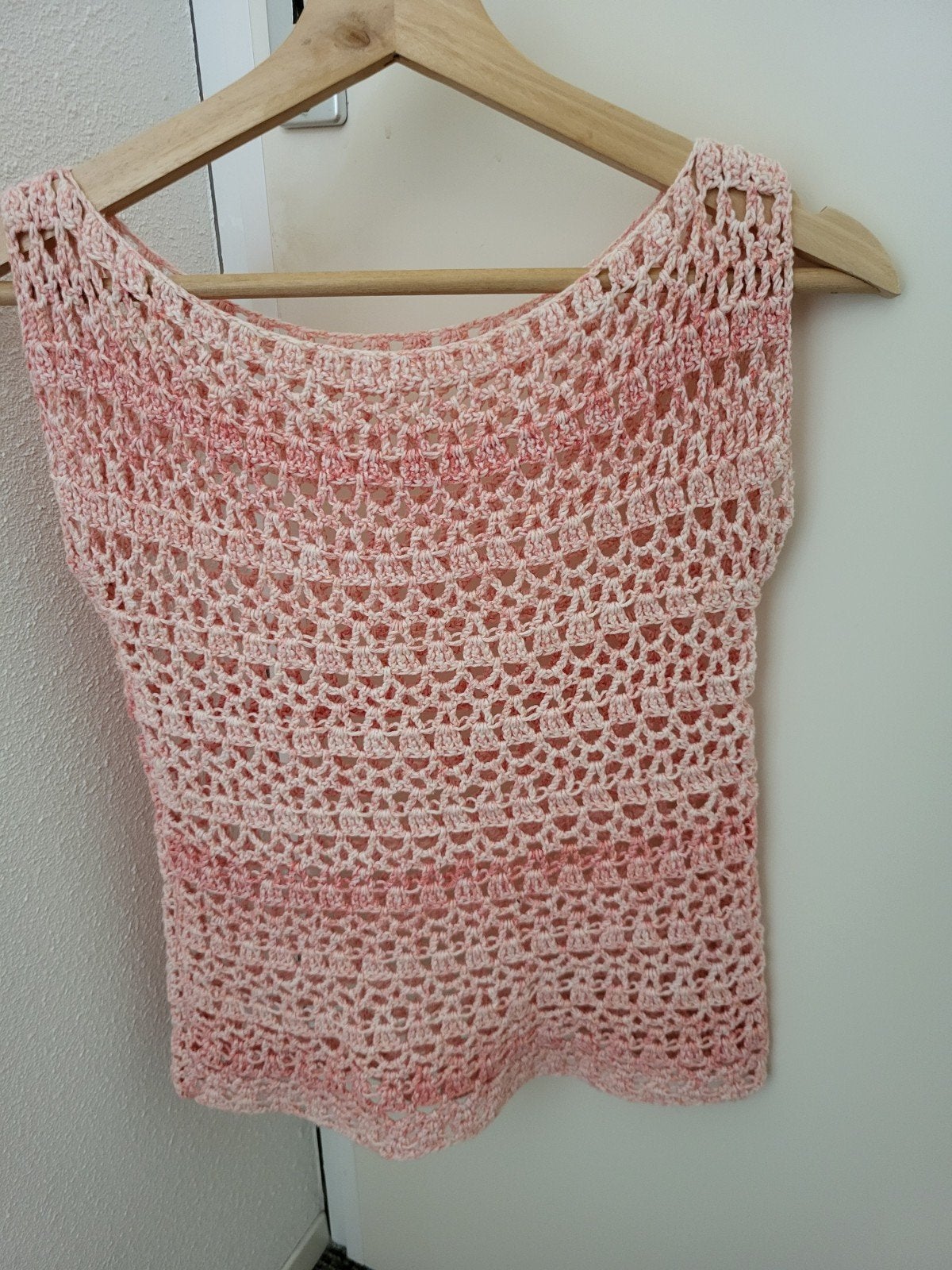 Roze gehaakte top zonder mouwen, Ophalen of Verzenden, Zo goed als nieuw, Meisje, Shirt of Longsleeve