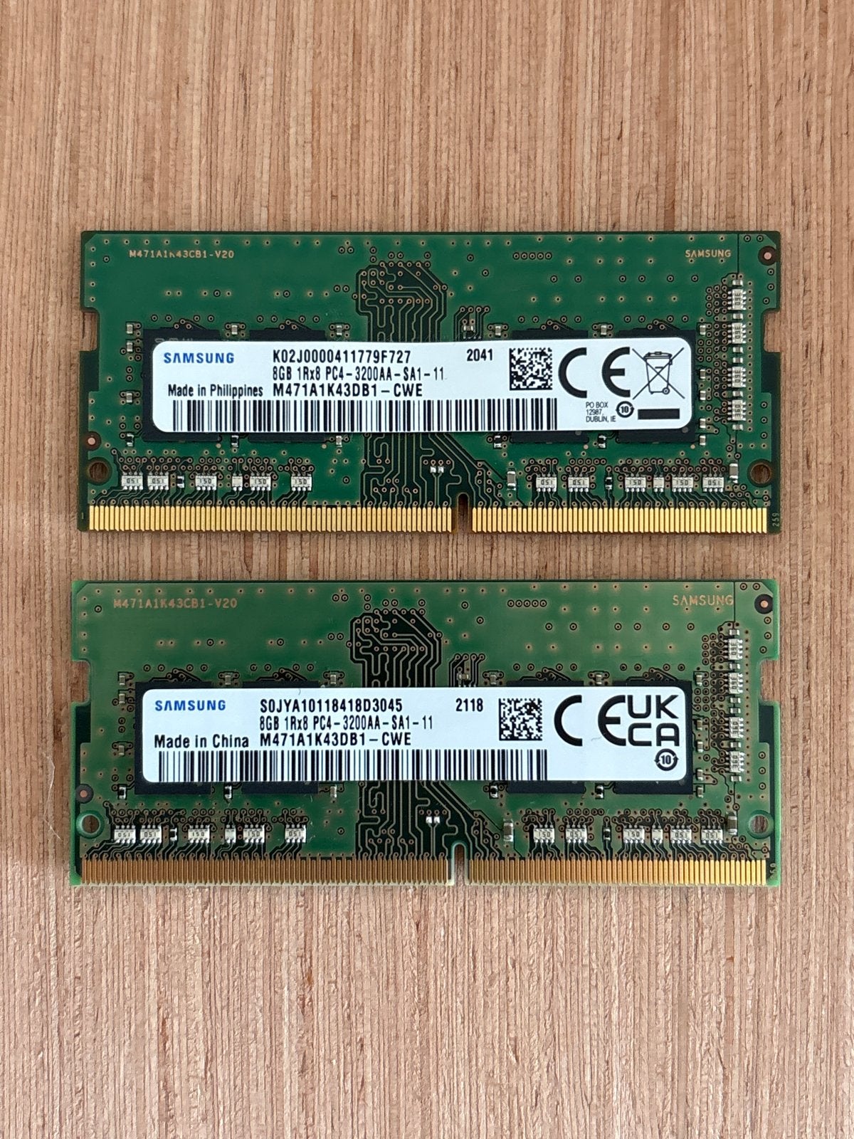 2x 8GB SODIMM DDR4 RAM 3200MHz (16GB Totaal), Computers en Software, Gebruikt, DDR4, Ophalen of Verzenden, Laptop