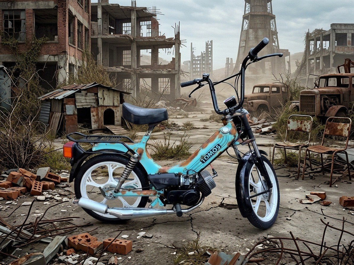 Tomos A35 brommer – Snor kenteken – Post-apocalyptisch, Fietsen en Brommers, Ophalen, Gebruikt, 50 cc, Standard