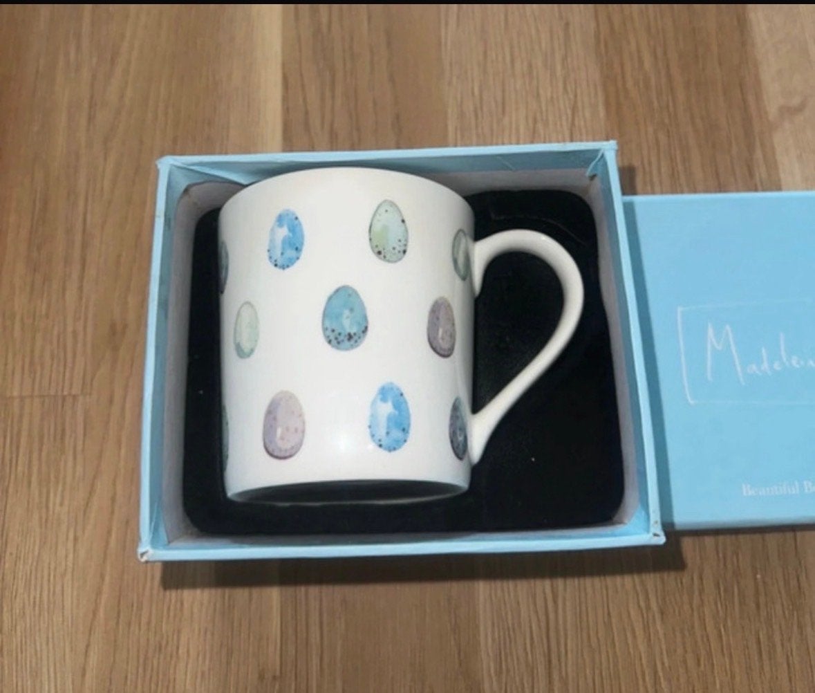 Madeleine Floyd porseleinen mok met eierprint, Overige typen, Nieuw, Ophalen of Verzenden, Steen/keramiek