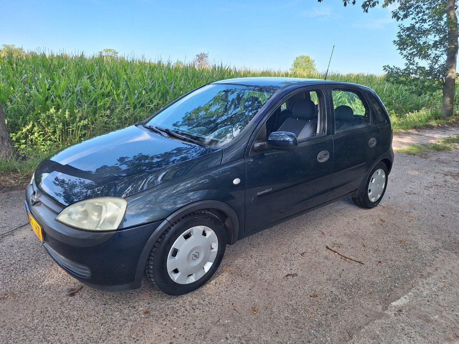 Opel Corsa 1.2 16V 5D 2001 Blauw, Voorwielaandrijving, 450 kg, 74 pk, 31 €/maand