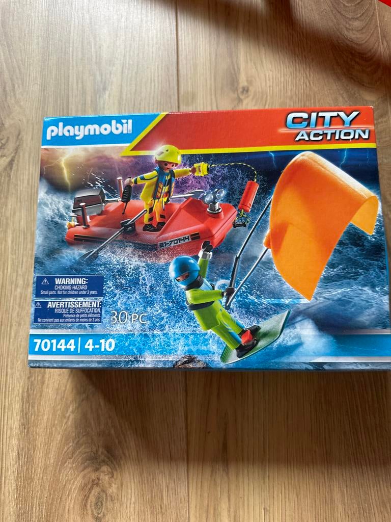 PLAYMOBIL City Action 70144 Reddingsboot met Kitesurfer, Ophalen of Verzenden, Nieuw, Jongen of Meisje