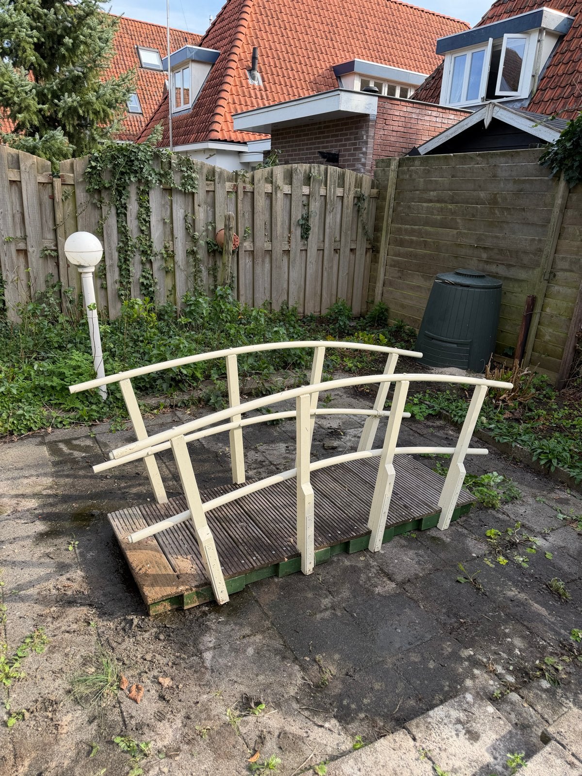 Tuinbrug - Houten brug voor Vijver/Tuin, Tuin en Terras, Ophalen, Zo goed als nieuw