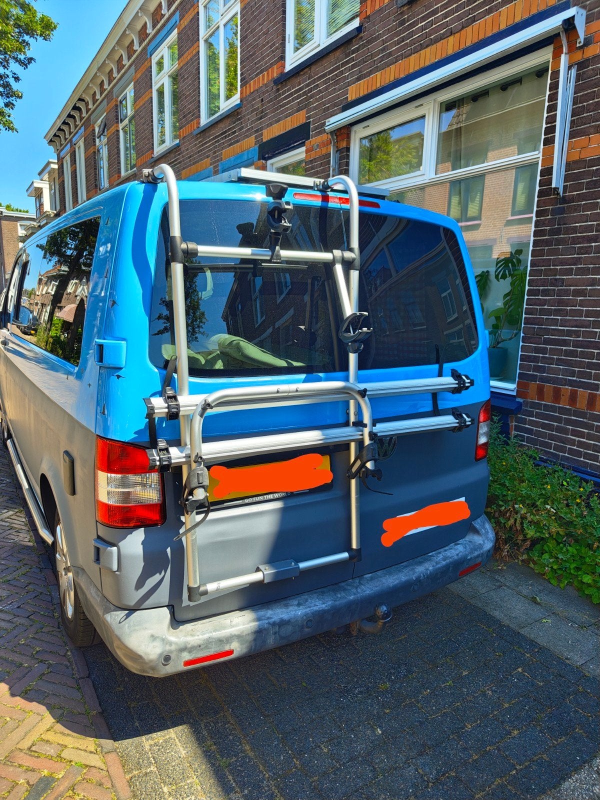 Thule fietsdrager aangepast voor t5 met achterdeuren, Ophalen, Zo goed als nieuw