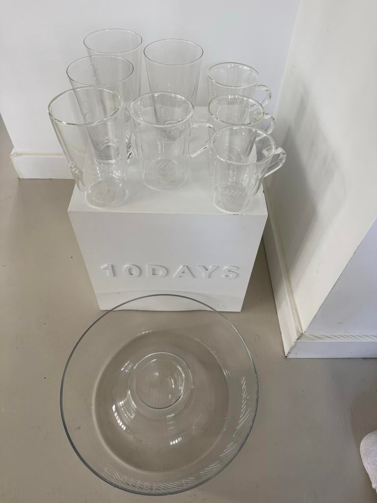 Riviera Maison Glazen Set: Dubbelwandig & Waterglazen, Huis en Inrichting, Keuken | Keukenbenodigdheden, Zo goed als nieuw, Verzenden