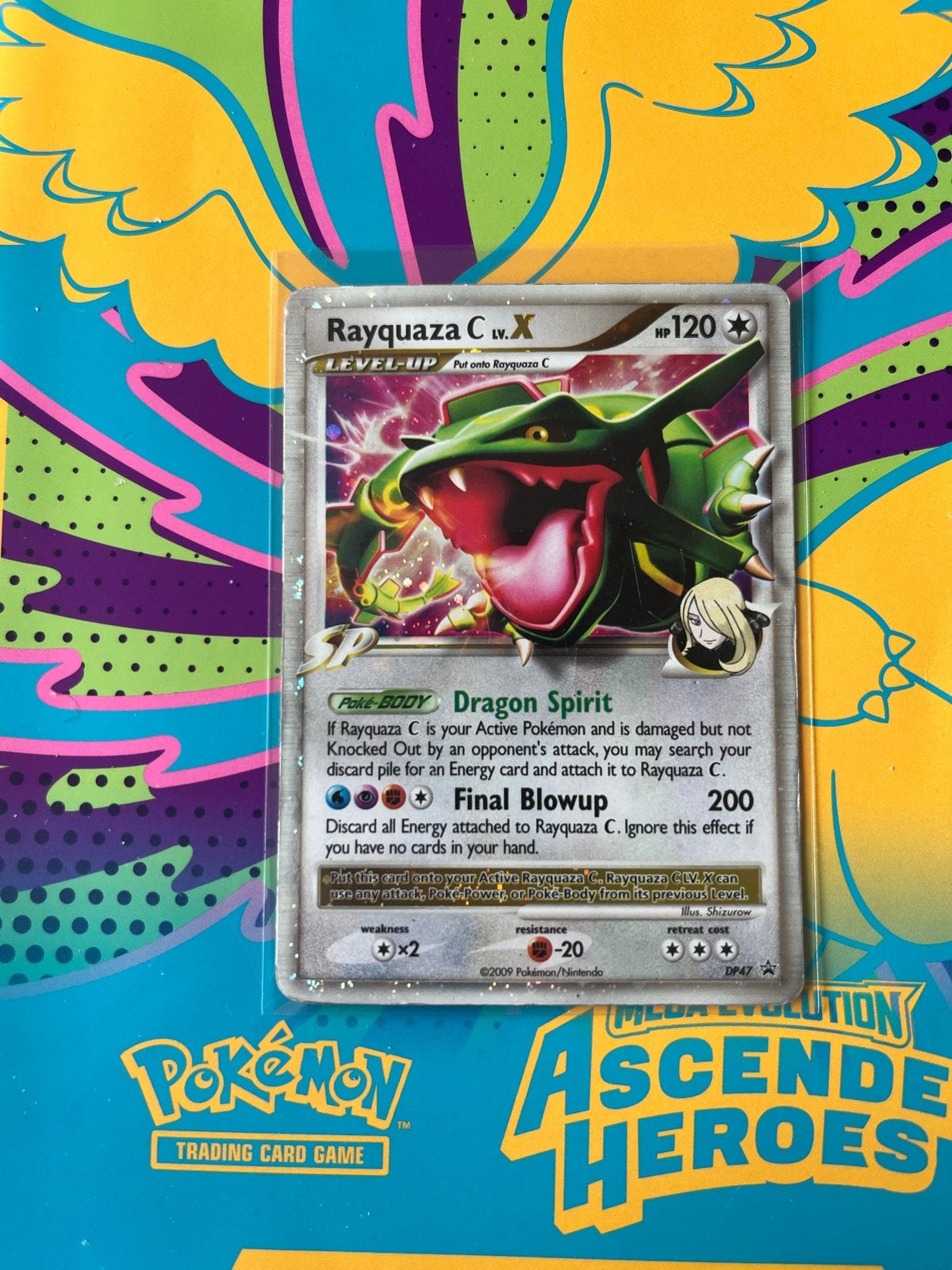 Rayquaza C LV.X DP47 Pokémon, Verzenden, Gebruikt, Losse kaart