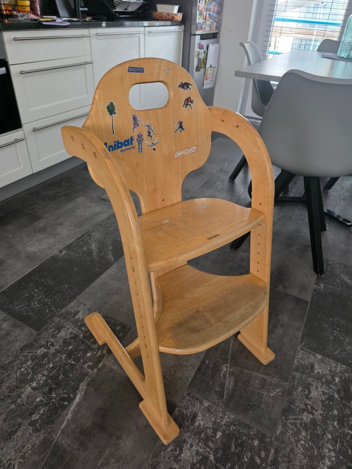Houten meegroeistoel voor kinderen, Ophalen, Gebruikt, Meegroeistoel, Aanschuifbaar