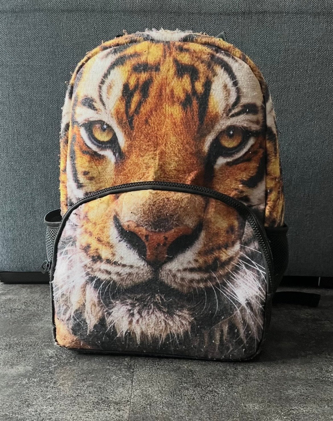 Rugzak met tijgerprint - Gebruikt, Overige merken, Gebruikt, Minder dan 30 cm, Ophalen of Verzenden