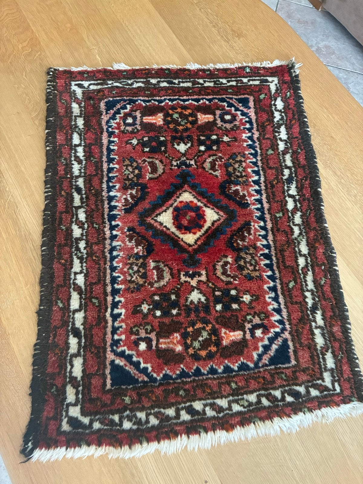 Perzisch tafeltapijt 50x70 cm, Huis en Inrichting, Stoffering | Tapijten en Kleden, Ophalen, Gebruikt, 50 tot 100 cm, Rechthoekig