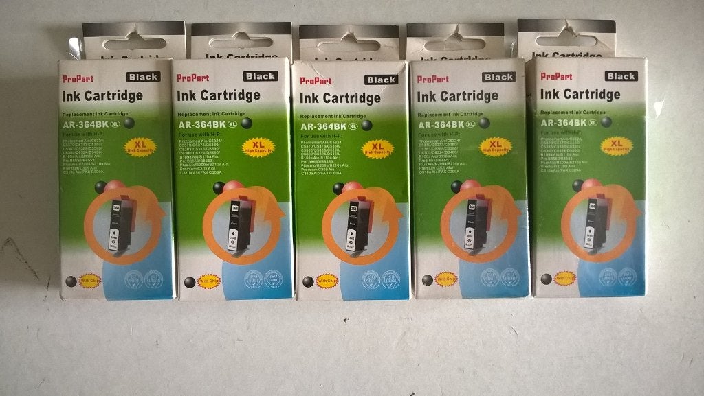 Hp - ar364 black xl cartridge 5x, Ophalen of Verzenden, Nieuw, Cartridge, Huismerk (compatibel met HP)