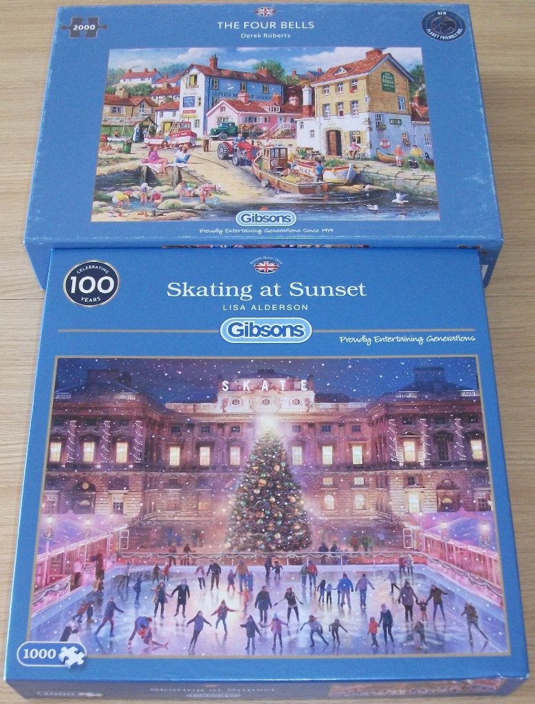 Diverse *** PUZZELS GIBSONS *** 2 stuks, Ophalen of Verzenden, 500 t/m 1500 stukjes, Zo goed als nieuw, Legpuzzel