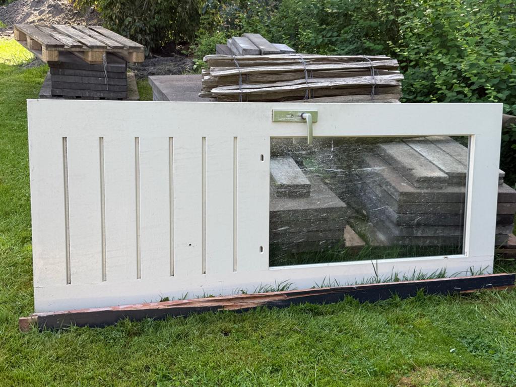Gebruikte buitendeur met glas, exclusief dievenklemmen, Ophalen, Gebruikt, 80 tot 100 cm, Buitendeur