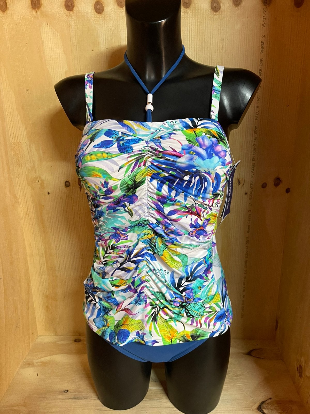 Sunflair tankini maat 38b en 38c kan strapless, Kleding | Dames, Verzenden, Nieuw, Blauw, Overige typen