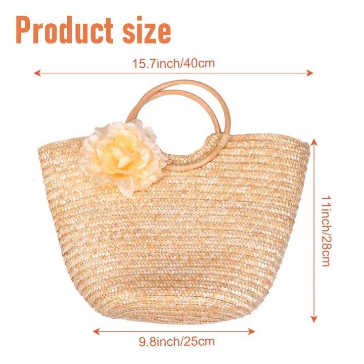 Nieuwe Rotan handtas, hoogte circa 30 cm hoog., Ophalen of Verzenden, Nieuw, Beige, Handtas