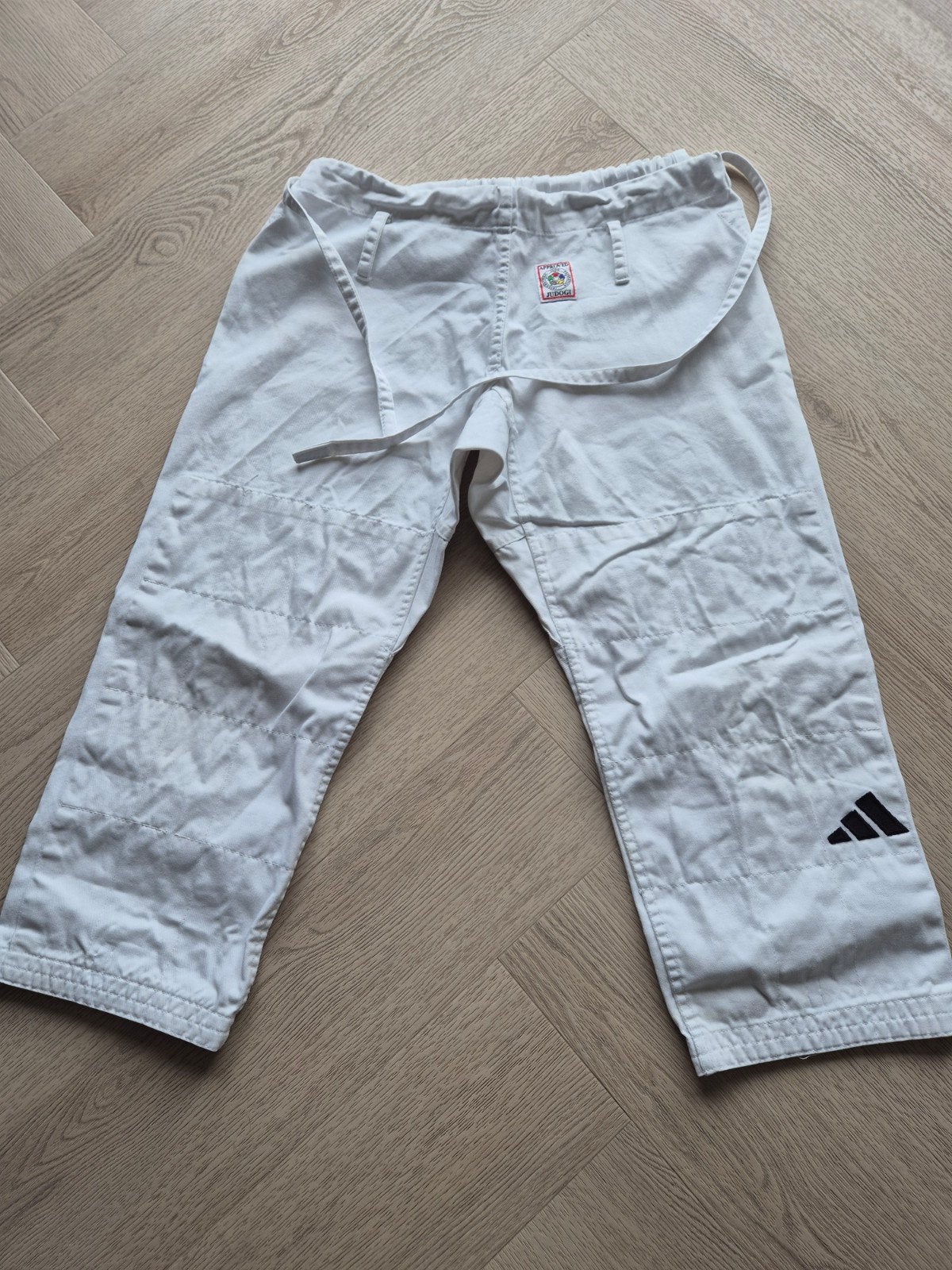 Judobroek Adidas - Maat 150-160 Judogi broek, Maat XS of kleiner, Judo, Ophalen of Verzenden, Zo goed als nieuw
