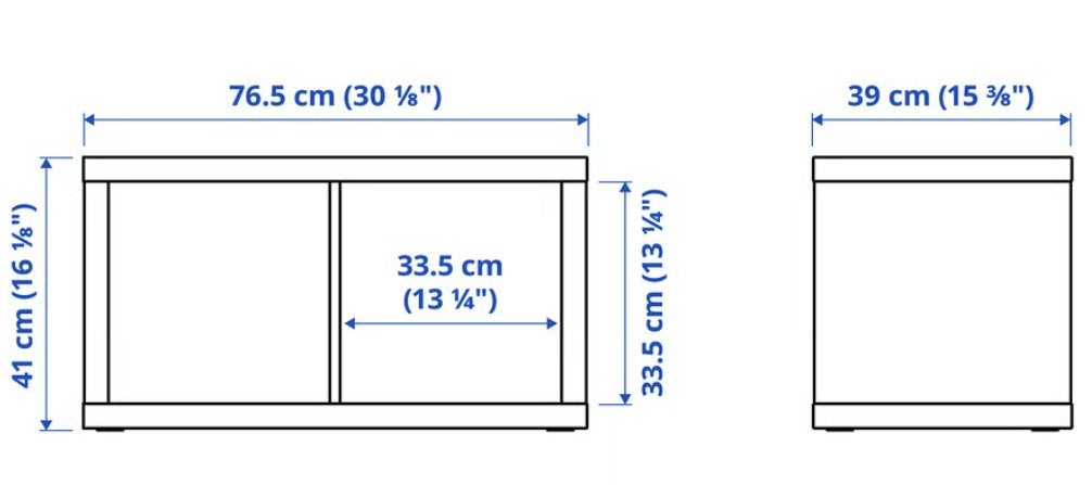 IKEA KALLAX kast wit 2 VAKKEN, Ophalen, Zo goed als nieuw