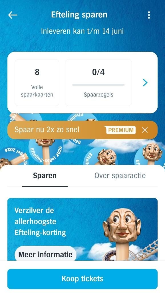 Efteling zegels, Albert Heijn, Ophalen