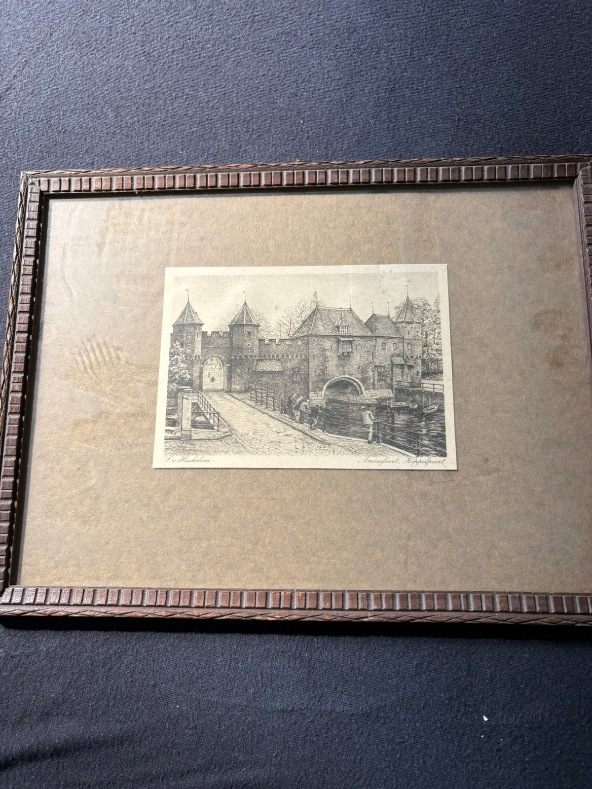 Ets Koppelpoort in Amersfoort door  Sara van Heukelom, Antiek en Kunst, Ophalen of Verzenden