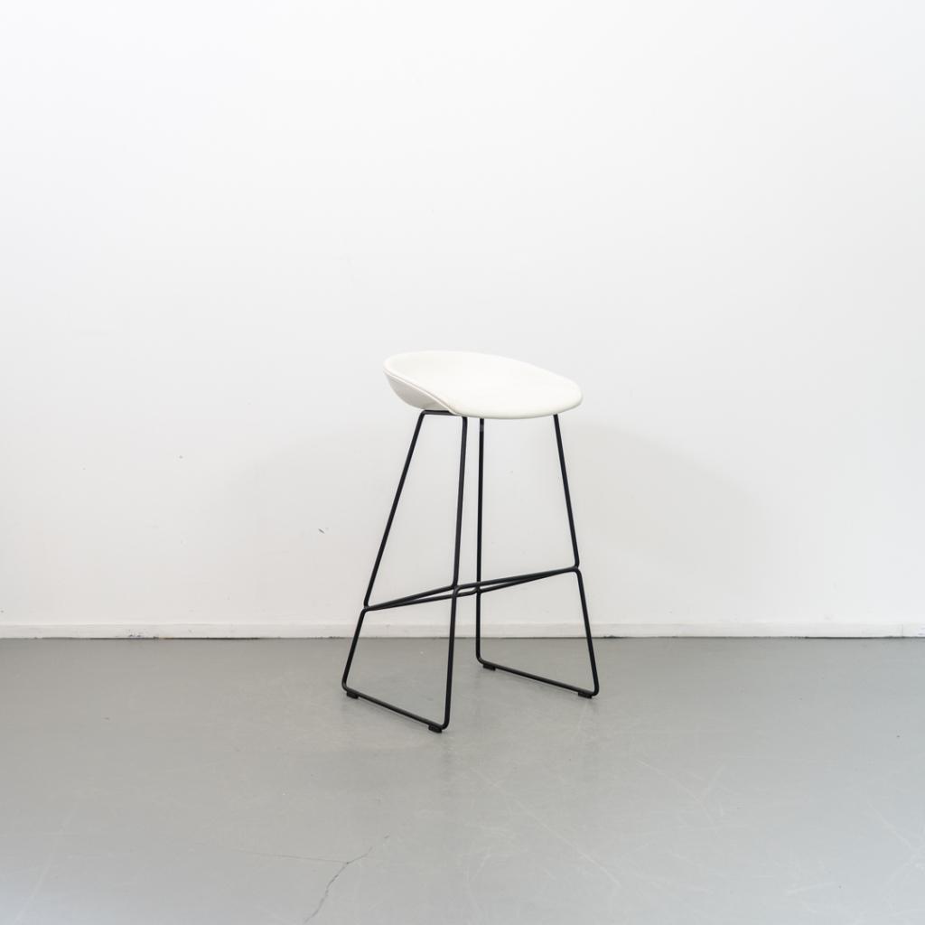 6 Hay about a stool AAS38 Wit leer 75 cm, Niet ingevuld, Niet ingevuld, Zo goed als nieuw, Leer