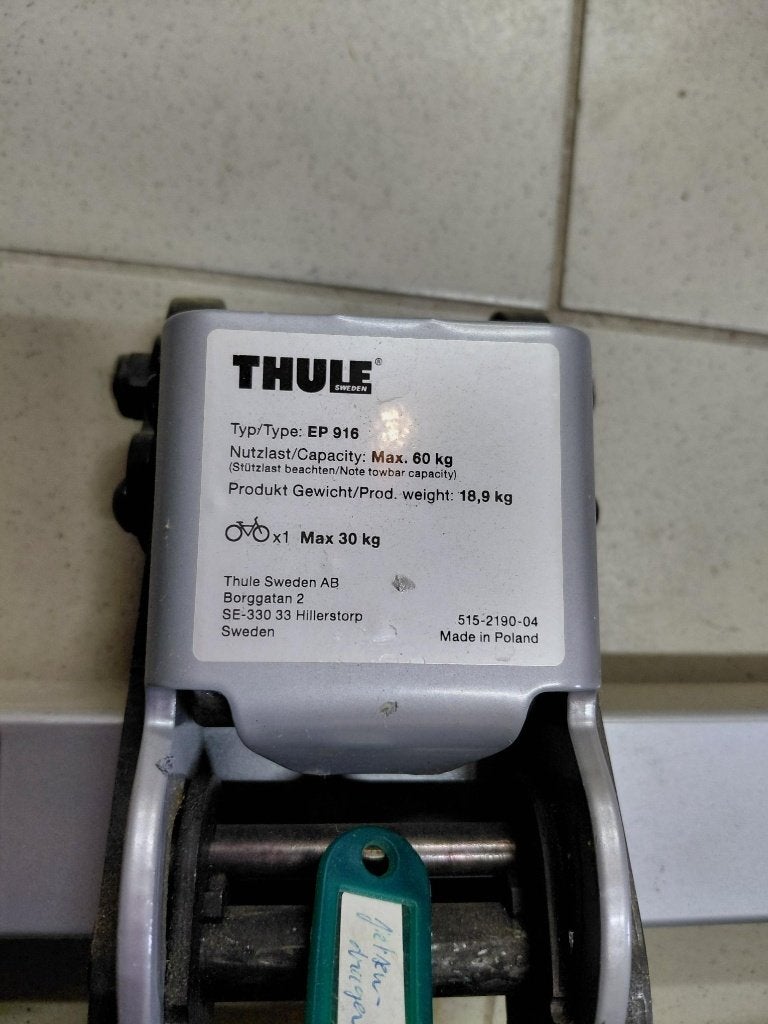 Thule EP 916 fietsendrager voor 2 E-bikes, Ophalen, Elektrische fiets, Zo goed als nieuw, 2 fietsen