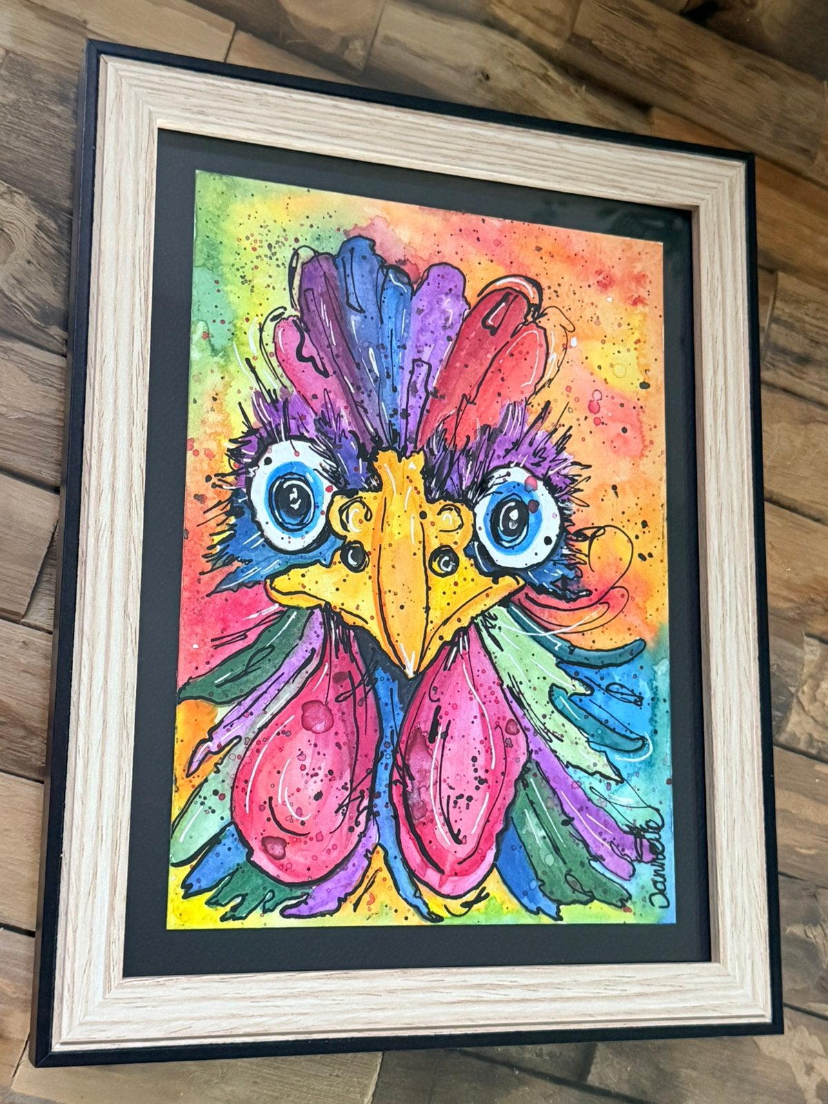 Vrolijke kunst Haan in lijst, Verzenden