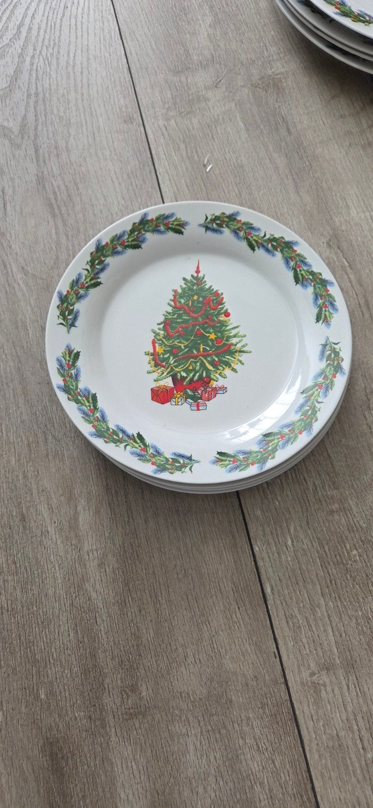 Kerstservies Sinkis Porselein - Kopjes, schotels en borden, Huis en Inrichting, Overige merken, Ophalen of Verzenden, Zo goed als nieuw