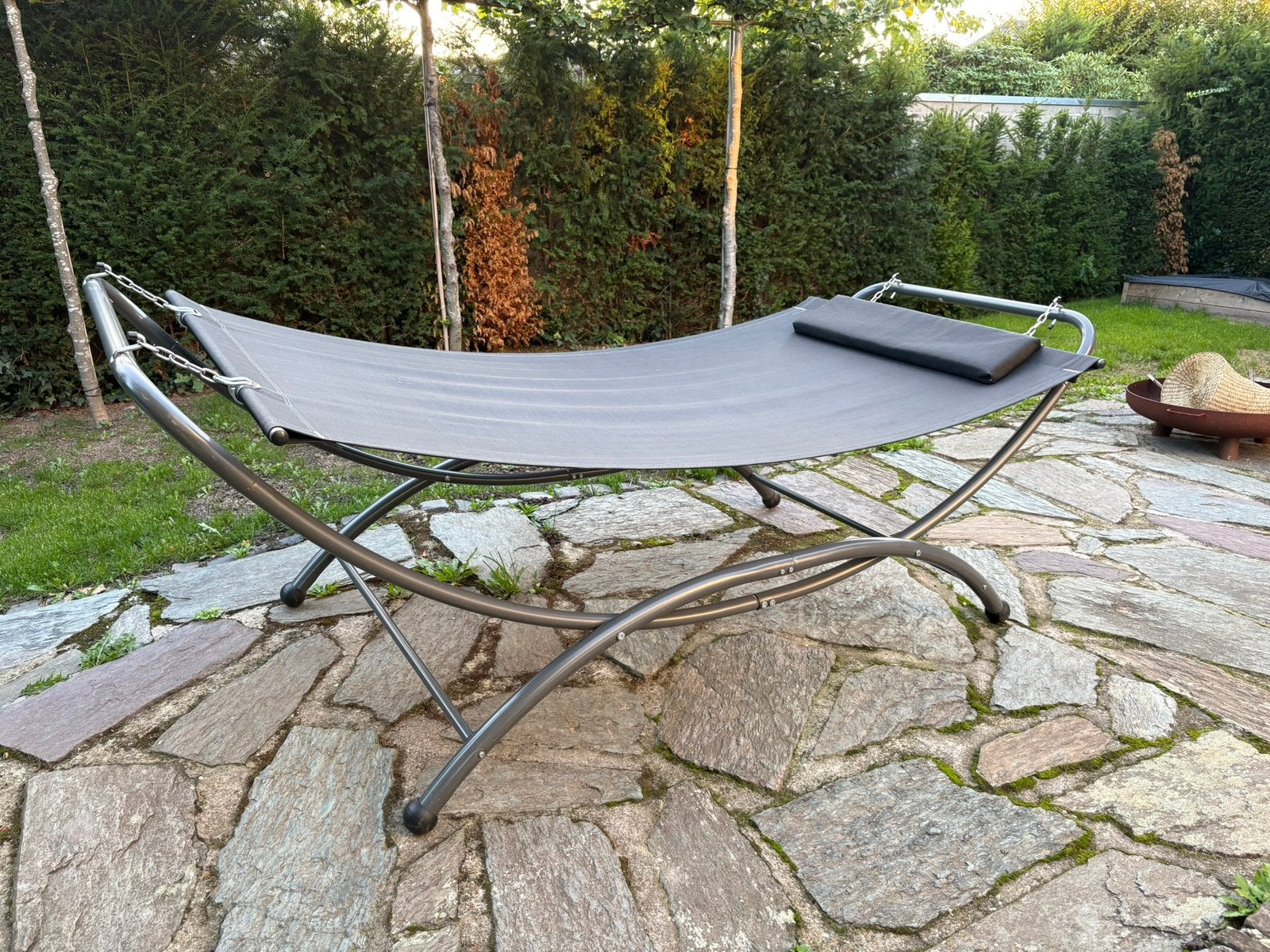 Hangmat Met Frame, Tuin en Terras, Ophalen, Gebruikt, Meerpersoons, Met standaard