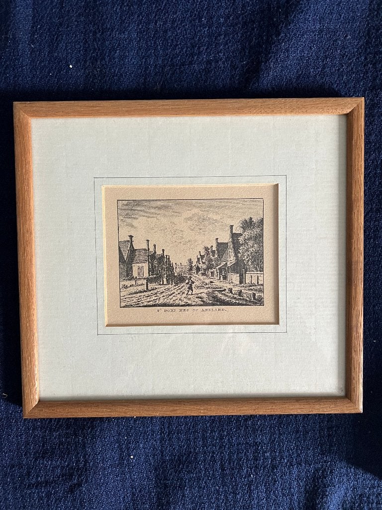 Reproductie Dorp Nes op Ameland van H. Spilman., Huis en Inrichting, Minder dan 50 cm, Ophalen of Verzenden, Zo goed als nieuw