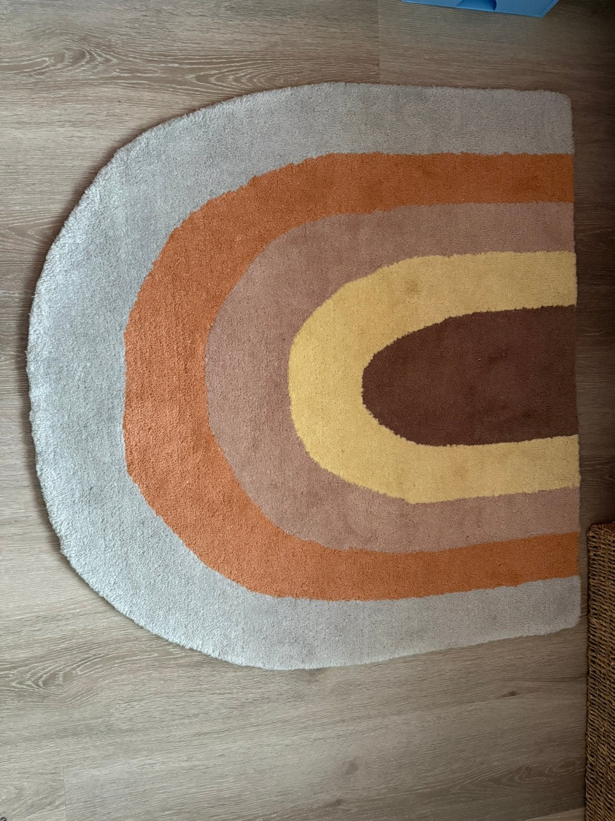 Vloerkleed tapijt Regenboog kind, Ophalen, Blauw, 50 tot 100 cm, 50 tot 100 cm