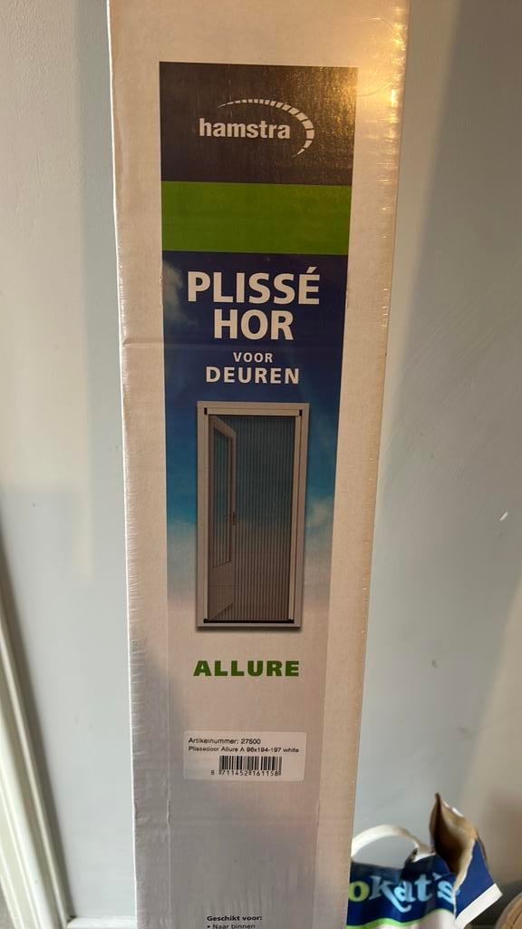 Plisse hordeur, Doe-het-zelf en Verbouw, Deuren en Horren, Ophalen of Verzenden, Nieuw, Hordeur, 200 tot 215 cm