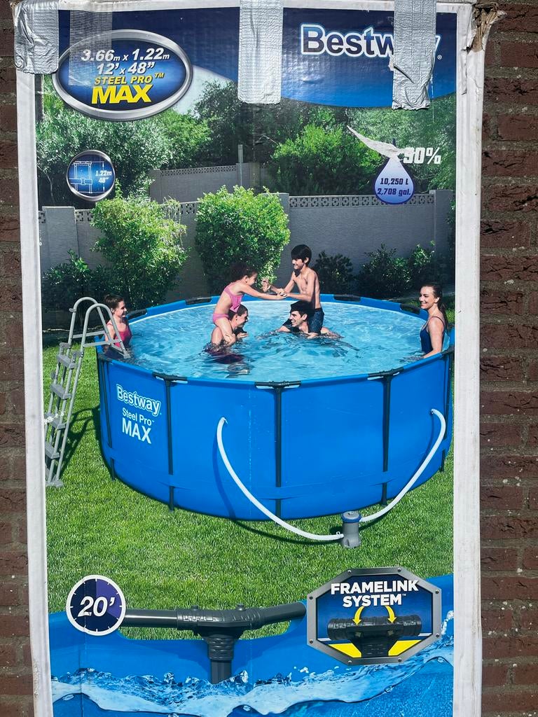 Bestway Zwembad 366x122 zandfilterpomp en nog véél meer, 120 cm of meer, Rond, 300 cm of meer, Ophalen of Verzenden