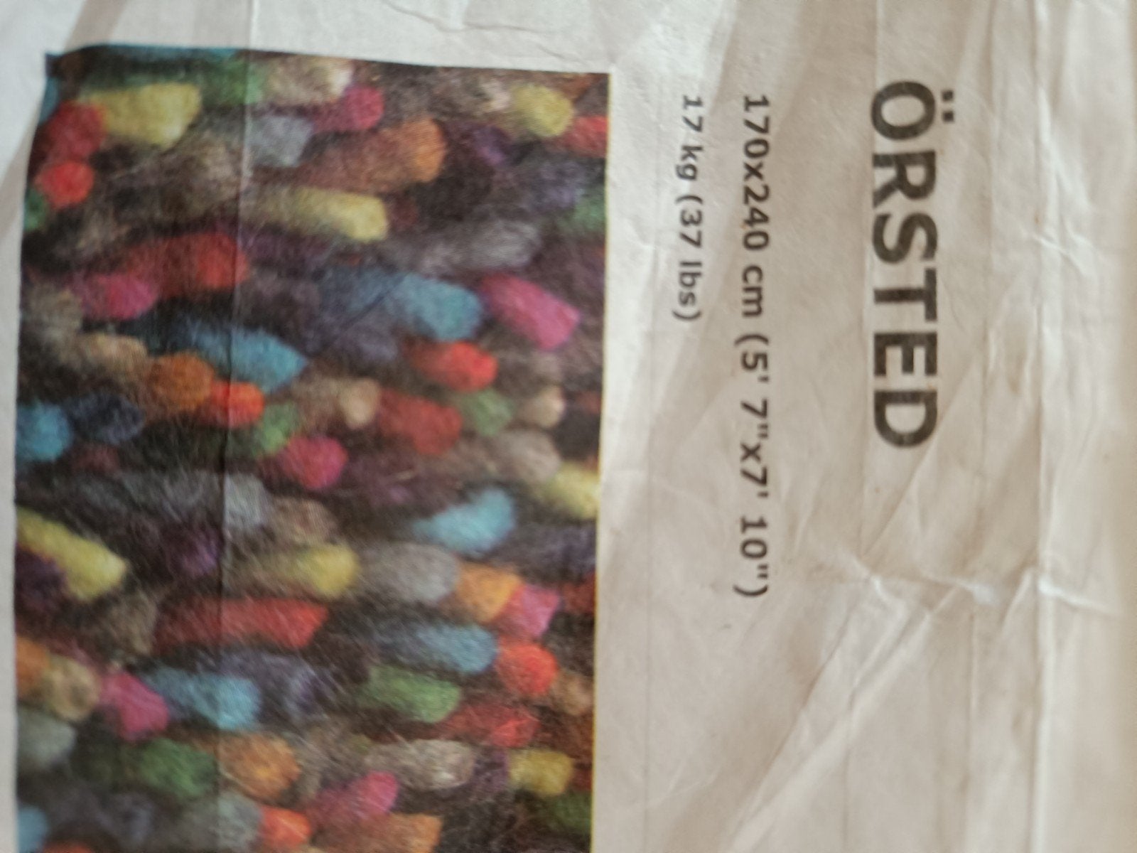 Vloerkleed Osted Ikea 170x240, Huis en Inrichting, Stoffering | Tapijten en Kleden, Ophalen, 150 tot 200 cm, 200 cm of meer, Zo goed als nieuw