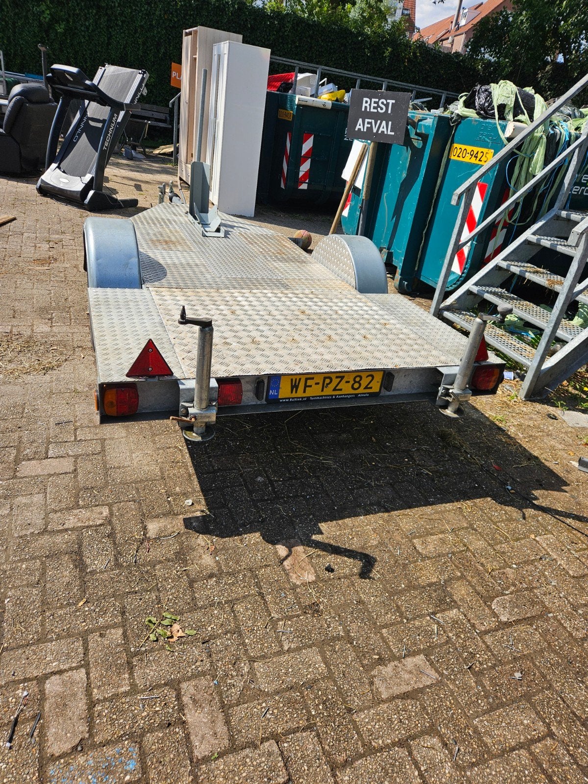 Doornwaard geremde motortrailer eigen kenteken 1300 kg, Auto diversen, Aanhangers en Bagagewagens, Ophalen, Gebruikt