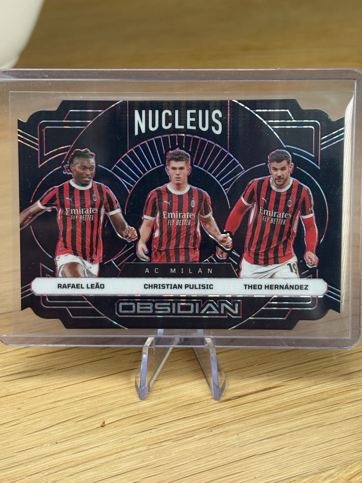 AC Milan Nucleus Obsidian Voetbalkaart - Leão, Pulisic, Hern, Ophalen of Verzenden, Zo goed als nieuw, Buitenlandse clubs, Spelerskaart