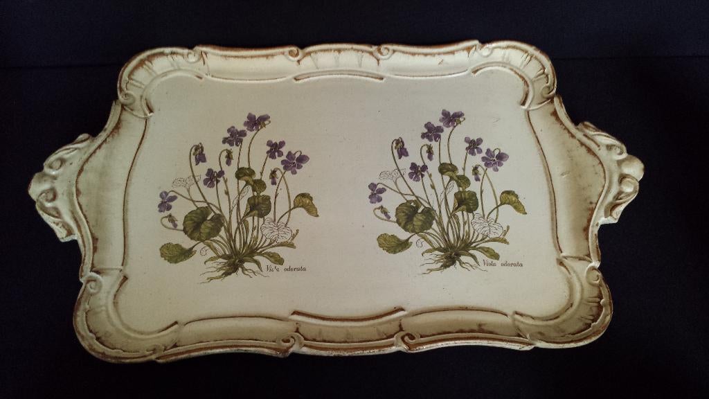 Barok Florentijns DIENBLAD <> ITALIAANS Handwerk 43 x 26 cm., Antiek en Kunst, Curiosa en Brocante, Ophalen of Verzenden