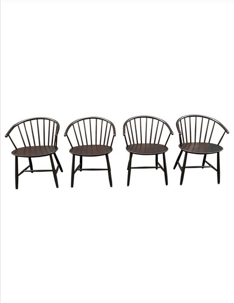 Set of 4 Mobler Denmark Chairs by Ejvind Johansson, Ophalen, Gebruikt, Zwart, Vier