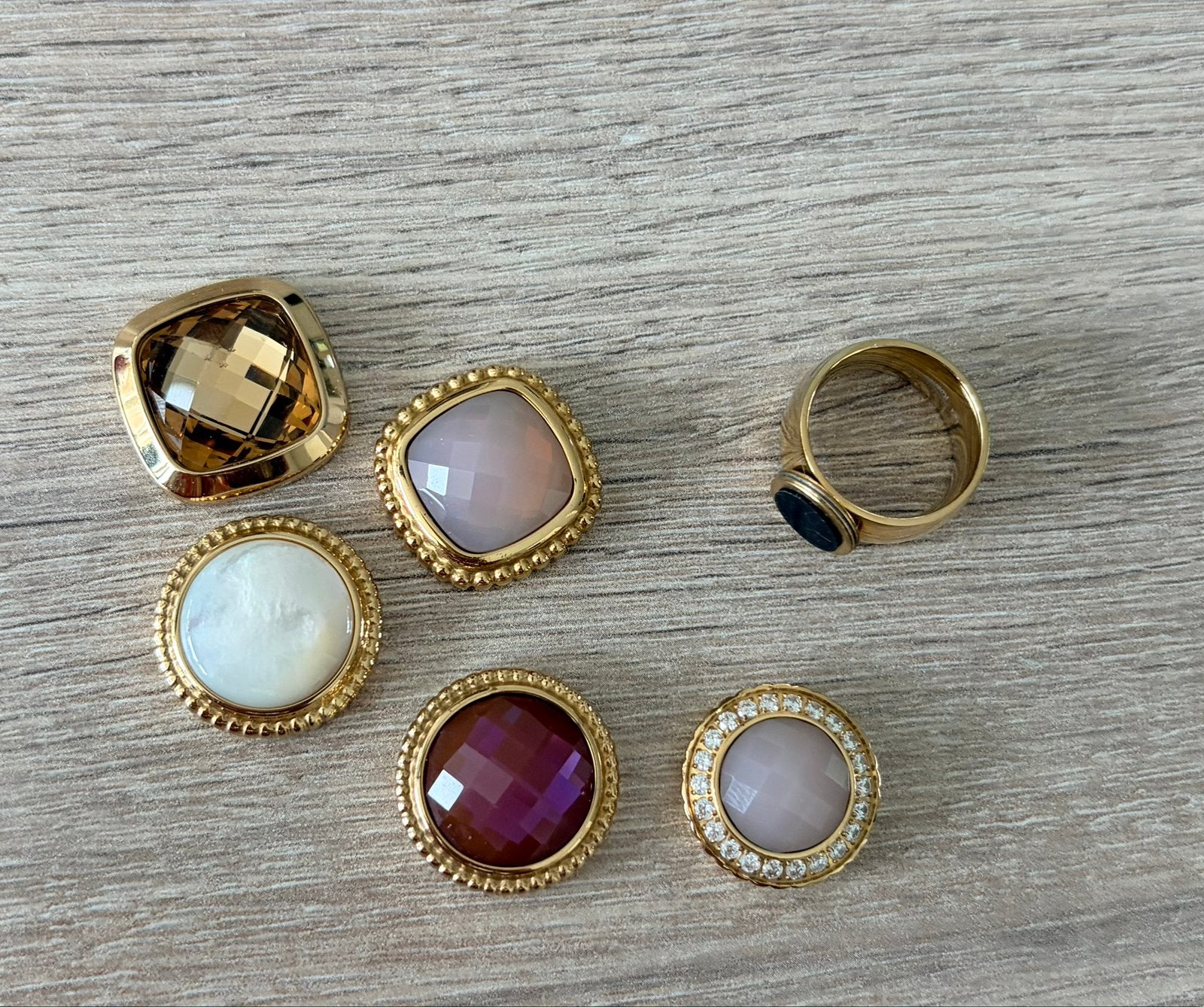 Gouden Melano Kosmic ring + stenen, Sieraden, Tassen en Uiterlijk, Ringen, Ophalen of Verzenden, Dame, Goud, Goud