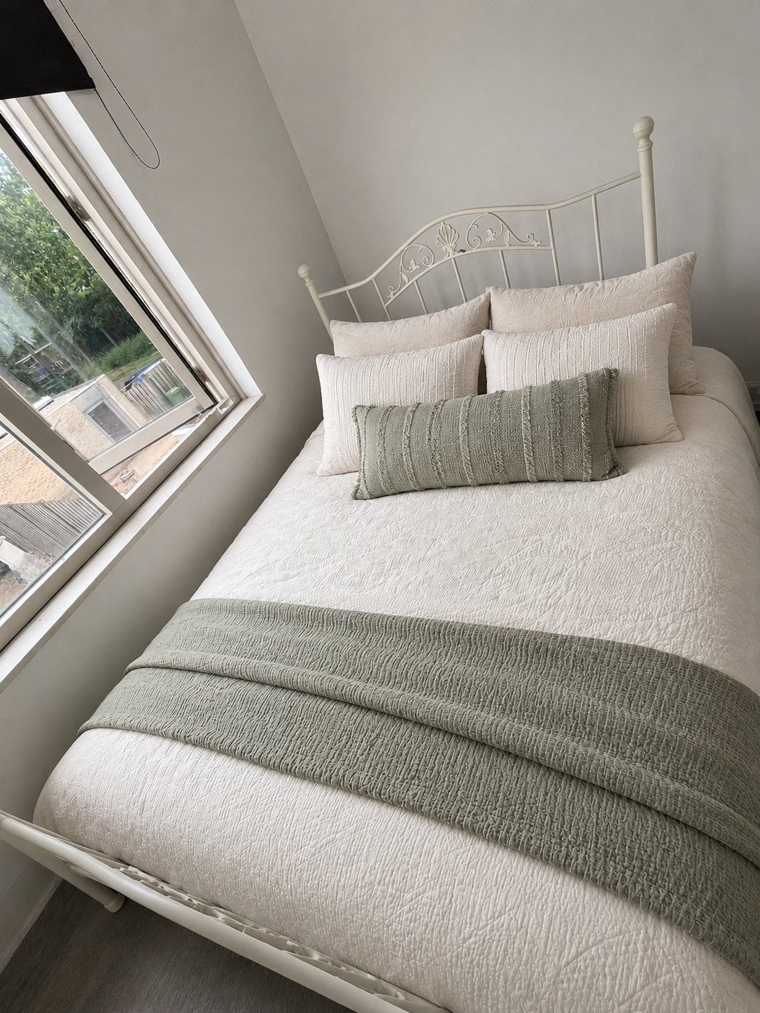 1 persoons bed, Ophalen, Zo goed als nieuw, Eenpersoons, 90 cm